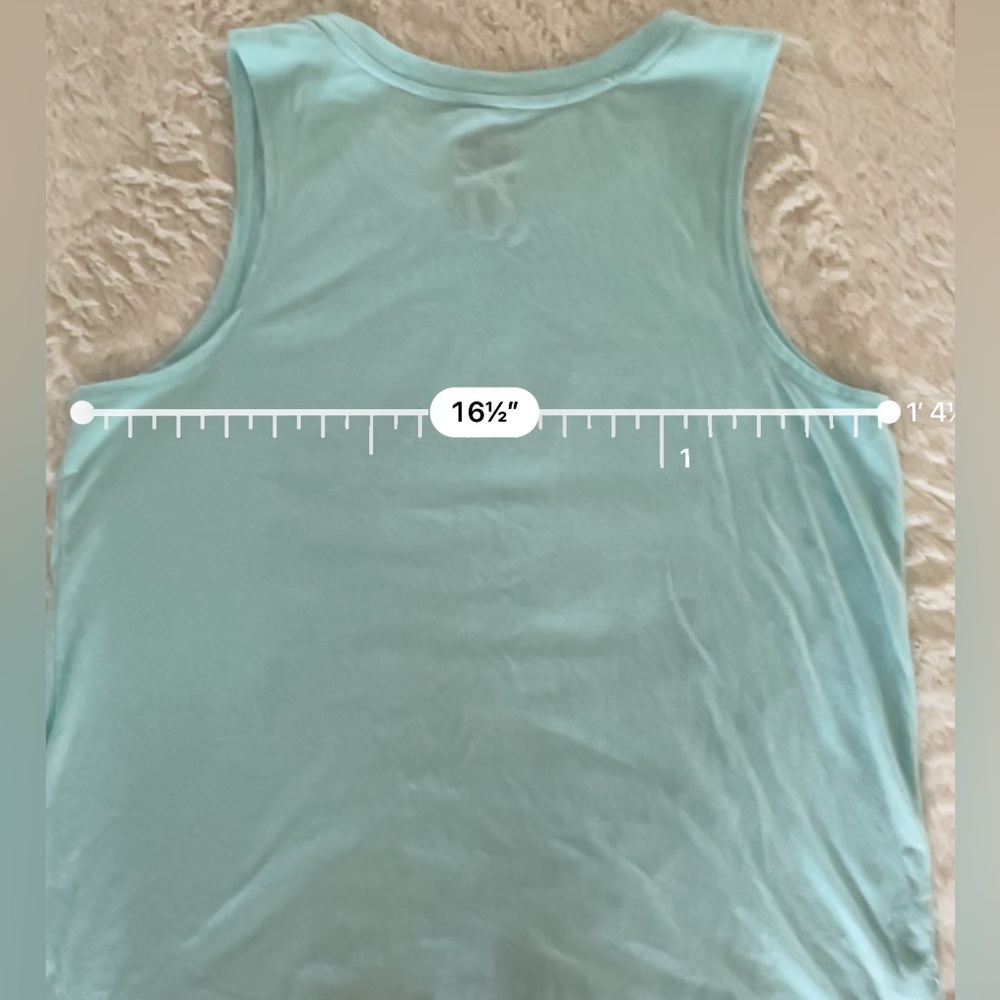SO Girls Short Sleeve XL 14/16 Palm Trees Tank Top Teal - Picture 5 of 6